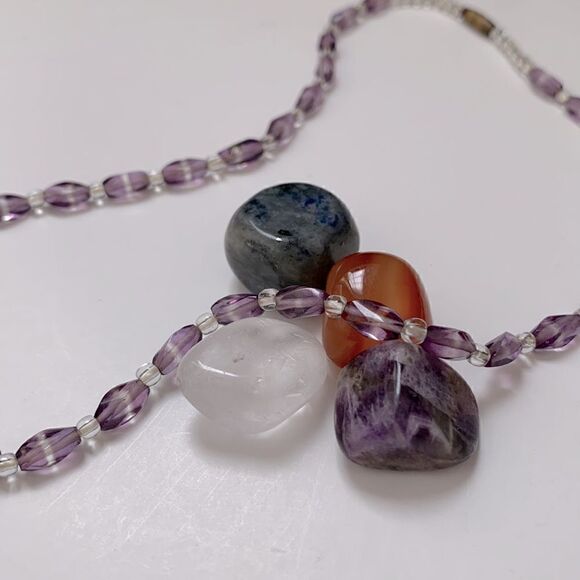 💜Genuine crystal stone choker - Picture 4 of 5